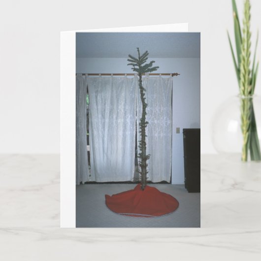 Lustiger und sonderbarer Weihnachtsbaum Feiertagskarte (Vorderseite)