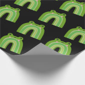 Lustiger und süßer Frosch Regenbogen Geschenkpapier (Ecke)