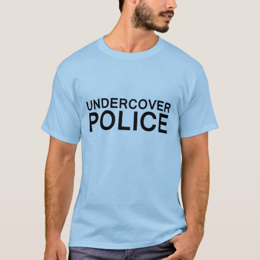 Lustiger Undercover Polizei-T - Shirt (Vorderseite)
