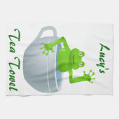 Lustiger unerwarteter Frosch in meiner Tee-Schale Handtuch (Horizontal)