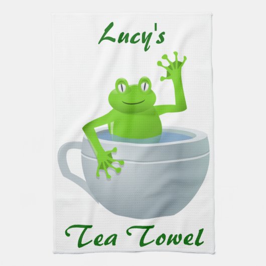 Lustiger unerwarteter Frosch in meiner Tee-Schale Handtuch (Vertikal)