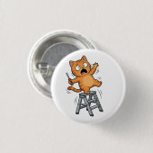 Lustiger ungeschickter Katzen-Button Button (Vorne & Hinten)