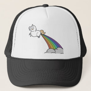 Lustiger Unicorn, der Regenbogen kackt Truckerkappe
