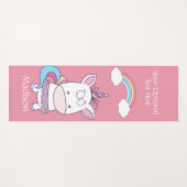 Lustiger Unicorn-individueller Name, Text u. Yogamatte (Vorderseite (Horizontal))