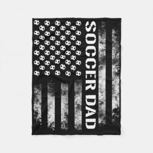 Lustiger USA-Flagge Vater Fußball Fleecedecke