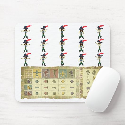 Lustiger Vagabund-Voodoo Cheatsheet Mousepad (Mit Mouse)
