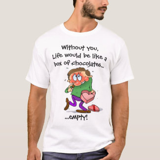 Lustiger Valentine-Schokoladen-Cartoon T-Shirt