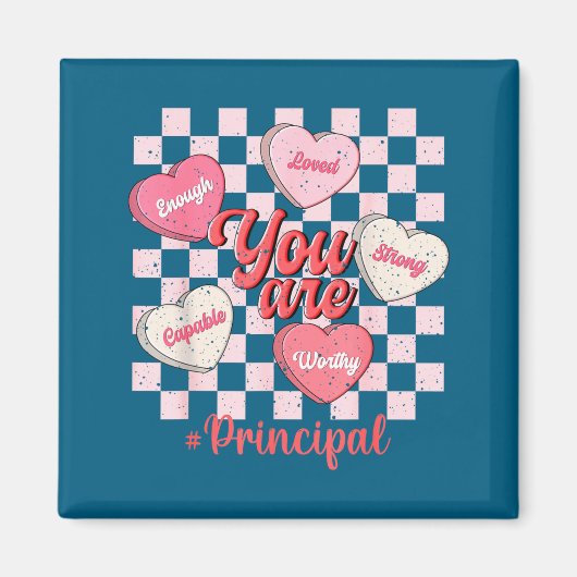 Lustiger Valentins Hauptherz Liebe  Magnet (Vorne)