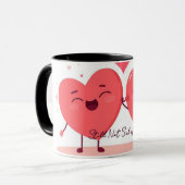 Lustiger Valentinsbecher für Freund oder Freundin  Tasse (Vorderseite Links)