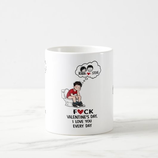Lustiger Valentinsbecher Personalisiertes Geschenk Kaffeetasse (Mittel)