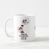 Lustiger Valentinsbecher Personalisiertes Geschenk Kaffeetasse (Links)