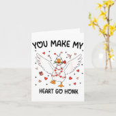 Lustiger Valentinsgruß Gans Kokette Du Bringst Mei Karte (Gelbe Blume)