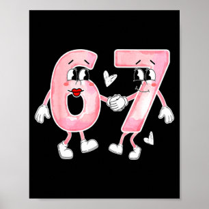 Lustiger Valentinstag 6 7 Sechs Sieben Meme Valent Poster