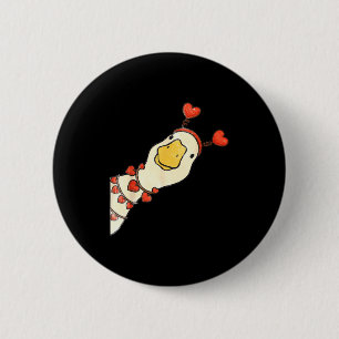 Lustiger Valentinstag Alberne Gänse Ente Herz Lieb Button