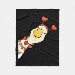 Lustiger Valentinstag Alberne Gänse Ente Herz Lieb Fleecedecke