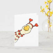 Lustiger Valentinstag Alberne Gänse Entenherz Lieb Karte (Gelbe Blume)