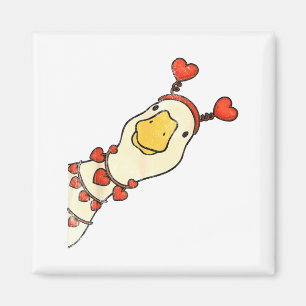 Lustiger Valentinstag Alberne Gänse Entenherz Lieb Magnet