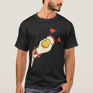 Lustiger Valentinstag Alberne Gänse Entenherz Lieb T-Shirt