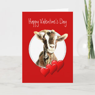 Lustiger Valentinstag an alten Ziegenbock, Humor Feiertagskarte