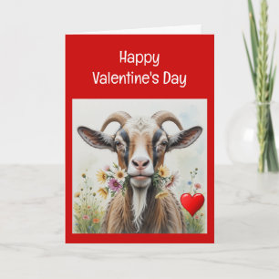 Lustiger Valentinstag an alten Ziegenbock, Humor Feiertagskarte
