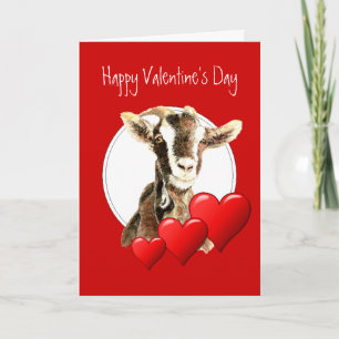Lustiger Valentinstag an alten Ziegenbock, Humor Feiertagskarte