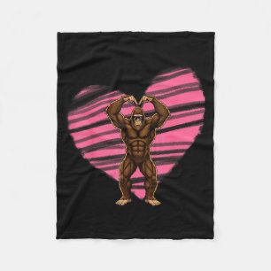 Lustiger Valentinstag Bigfoot Sonnenbrille Im Herz Fleecedecke