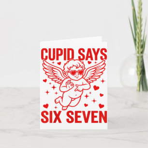 Lustiger Valentinstag Cud sagt Six Seven Meme Mädc Karte