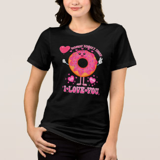 Lustiger Valentinstag-Donut vergiss nicht, dass ic Tri-Blend Shirt