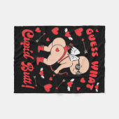 Lustiger Valentinstag, Errate, was Cupid Hintern Fleecedecke (Vorderseite (Horizontal))
