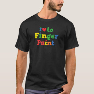 Lustiger Valentinstag Fingerfarbe T-Shirt