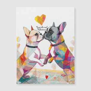 Lustiger Valentinstag Französische Bulldogge Liebh Magnetkarte