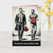 Lustiger Valentinstag-Grußkartenslogan Karte (Gelbe Blume)