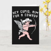 Lustiger Valentinstag Hey Cupid Karte (Gelbe Blume)