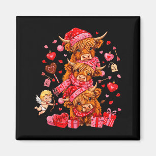 Lustiger Valentinstag Highland-Kuh Liebhaber Xoxo  Magnet