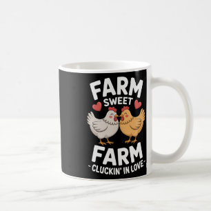 Lustiger Valentinstag Hühnerfarm Süße Farm Cluckin Kaffeetasse