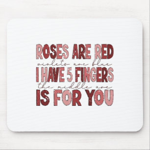 Lustiger Valentinstag, ich habe 5 Finger, der mitt Mousepad