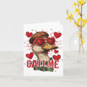 Lustiger Valentinstag Junge Entenjagd Ruf Mich Tod Karte (Gelbe Blume)