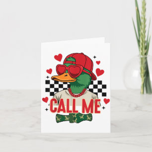 Lustiger Valentinstag Junge Entenjagd Ruf Mich Tod Karte