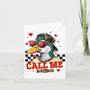 Lustiger Valentinstag Junge Entenjagd Ruf Mich Tod Karte