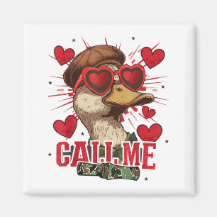 Lustiger Valentinstag Junge Entenjagd Ruf Mich Tod Magnet