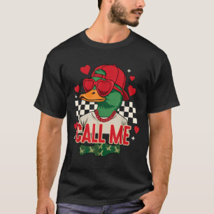 Lustiger Valentinstag Junge Entenjagd Ruf Mich Tod T-Shirt