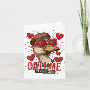 Lustiger Valentinstag Jungen Entenjagd Ruf Mich To Karte