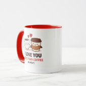 Lustiger Valentinstag-Kaffeebecher - Ich liebe dic Tasse (Vorderseite Links)