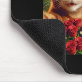 Lustiger Valentinstag-Katze Waschbär Selfie Liebe Mousepad (Ecke)