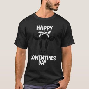 Lustiger Valentinstag Kuh Pun Happy Cowentines Far T-Shirt