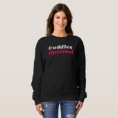 Lustiger Valentinstag Kuscheln optional Sweatshirt (Vorne ganz)