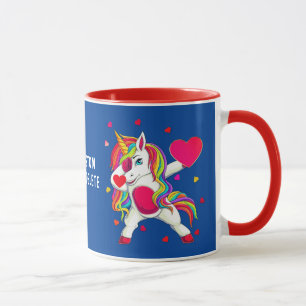 Lustiger Valentinstag Lustiges Dabbing Einhorn Val Tasse