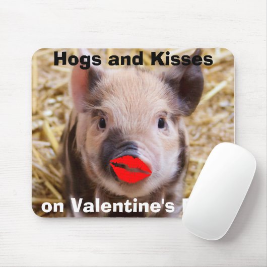 Lustiger Valentinstag-lustiges Ferkel Mousepad (Mit Mouse)