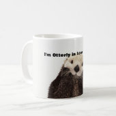 Lustiger Valentinstag-Otter Kaffeetasse (Vorderseite Links)