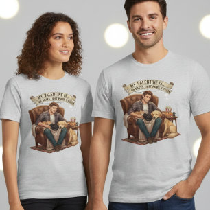 Lustiger Valentinstag-Pfoten-Pizza-Hundetrupp für Tri-Blend Shirt